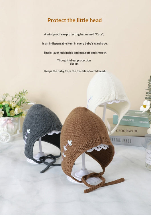 Gorro Tejido con Orejeras Bordadas a Mano - Protección Antiviento - Image 13