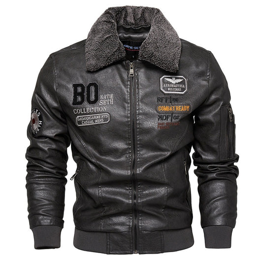Chaqueta de Cuero Slim Fit para Hombre - Estilo Casual Moderno - Image 13