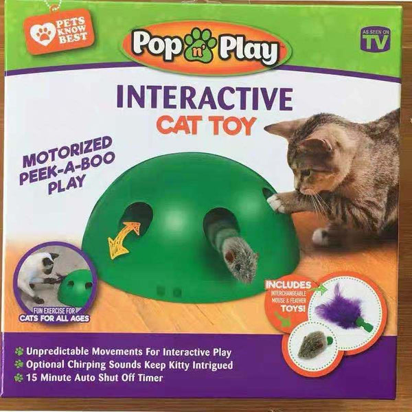 Juguete Interactivo para Gatos con Ratón Eléctrico y Rascador