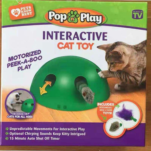 Juguete Interactivo para Gatos con Ratón Eléctrico y Rascador