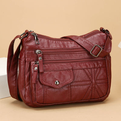 Bolso Bandolera de Cuero PU con Múltiples Compartimentos - Gran Capacidad - Image 3