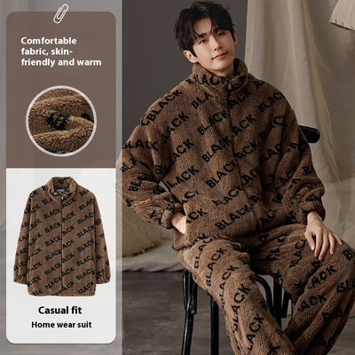 Pijama Talla Grande para Hombre de Manga Larga Cálido y Cómodo - Image 11