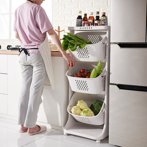 Organizador de Vegetales y Frutas para Cocina - Canasta de Almacenamiento