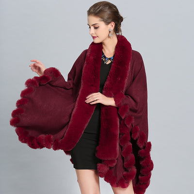 Chal Grueso de Invierno con Cuello Imitación Piel de Zorro - Image 13