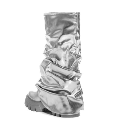 Botas Mujer de Caña Redonda con Base Reforzada y Pliegues - Image 11