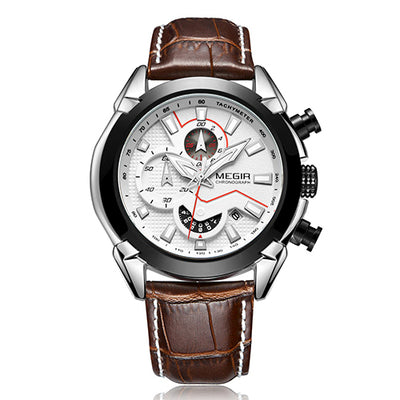 Reloj de Pulsera Multifuncional para Hombre con Correa de Cuero y Esfera Tridimensional - Image 6