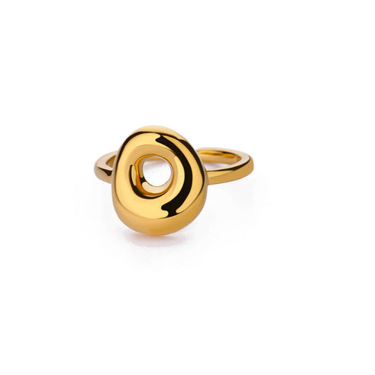 Anillo de Letras Bubble Dorado en Oro 18K Chapado - Image 103
