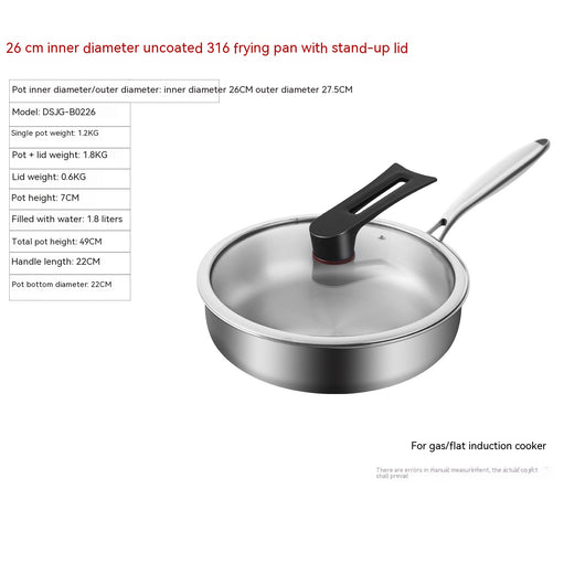 Sartén de Acero Inoxidable 316L sin Recubrimiento para Cocina - Image 6