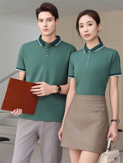 Polo Elástico de Algodón con Combinación de Colores - Image 30