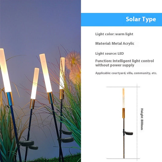 Lámpara Solar para Jardín con Diseño de Juncos - Image 6