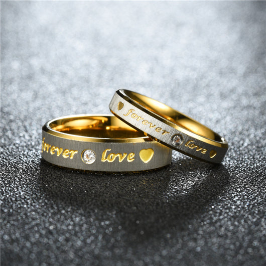 Anillo de Diamante Tallado Doble para Parejas - Diseño Europeo y Americano - Image 4