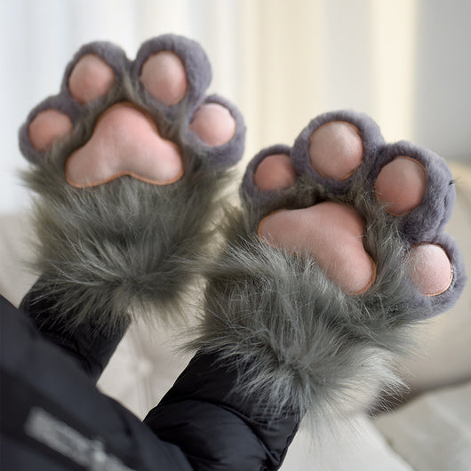 Pantuflas Cálidas con Forro Polar y Diseño de Patita de Gato - Image 4