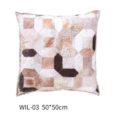 Almohada de Lana Artesanal Estilo Nórdico Moderno con Funda de Cuero Sintético - Image 8