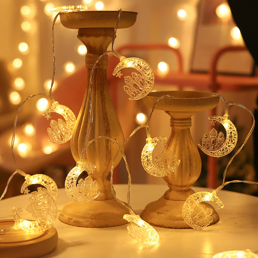 Cadena de Luces LED Castillo Lunar - Decoración Navideña Mágica