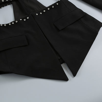 Conjunto Dos Piezas Ajustado con Cutout y Strass - Manga Larga Reductora - Image 13