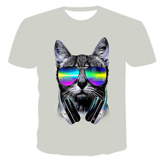 Camiseta Oversized Kawaii Gato para Hombre y Mujer - Verano Cómodo - Image 15