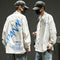 Men's Long Sleeve Hip Hop Style Jacket with Printed Letters