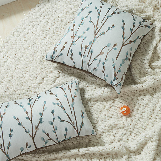 Funda de Almohada Floral con Hojas y Plantas - Image 4