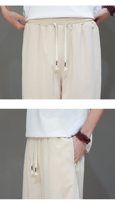 Pantalones Cortos de Verano Hombre - Seda de Hielo Ligeros Pierna Ancha - Image 15