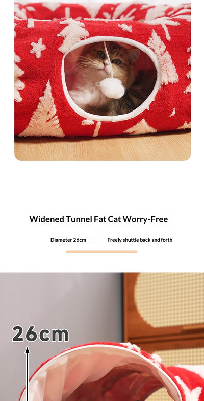 Túnel Árbol de Navidad con Cama para Gatos - Nido Flanela - Image 6