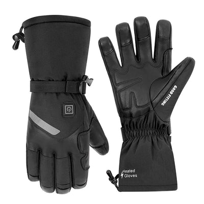 Guantes Térmicos Eléctricos de Piel de Oveja con Pantalla Táctil para Motocicleta - Image 5
