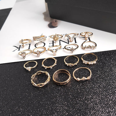 Conjunto de 17 Anillos Bohemios Ajustables - Image 11