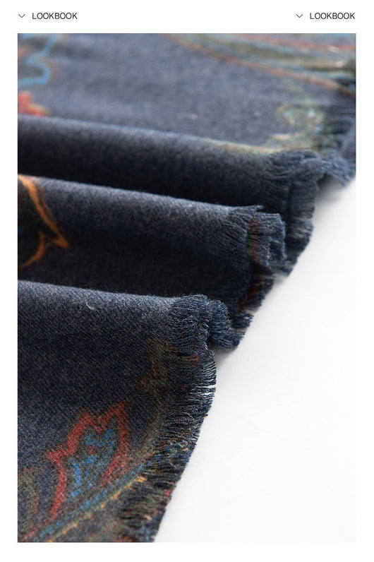 Bufanda Étnica Estampado Paisley en Cashmira Artificial - Image 10