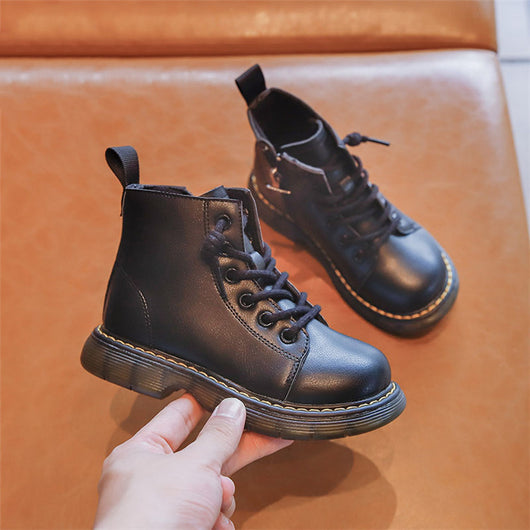 Botas Cortas Escolares Negras para Niños - Estilo Clásico - Image 8