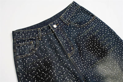 Pantalones Jeans Rectos Anchos con Detalles de Strass - Diseño Casual Moderno - Image 27