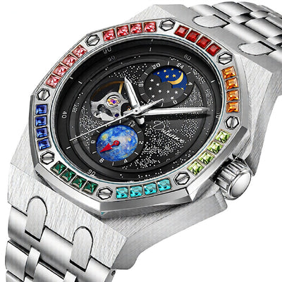 Reloj Mecánico Luminoso Impermeable Hombre - Serie Cielo Estrellado - Image 12