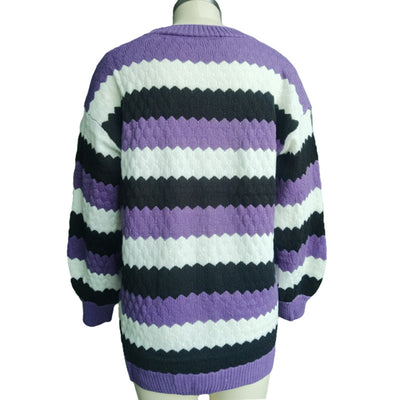 Cardigan Tejido con Combinación de Colores - Estilo Casual Moderno - Image 17