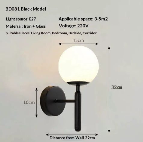 Lámpara de Pared LED Minimalista Moderna para Dormitorio y Sala de Estar - Image 4
