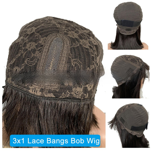 Peluca Frontal de Encaje con Cabello Humano Real Bobo - Image 9