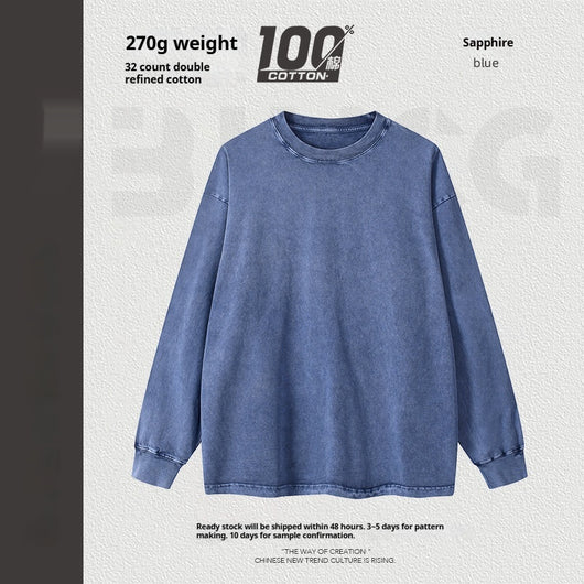 Sudadera Retro Vintage Efecto Desgastado con Diseño de Copo de Nieve para Hombre - Image 3