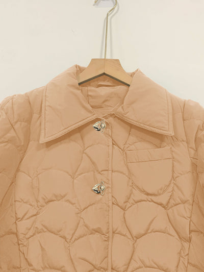 Chaqueta Acolchada Corta Cuadros Rojo Diamante - Image 10