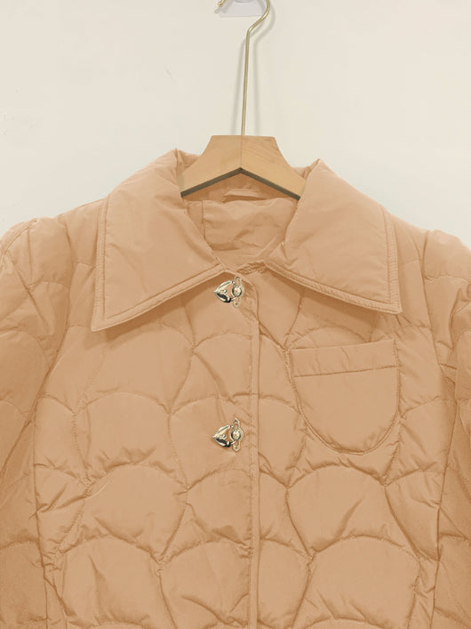 Chaqueta Acolchada Corta Cuadros Rojo Diamante - Image 10
