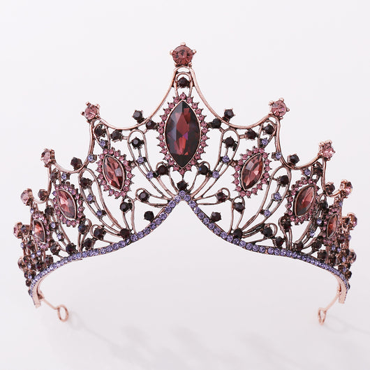 Tiara Nupcial Vintage Clásica Negro Barroco - Image 7