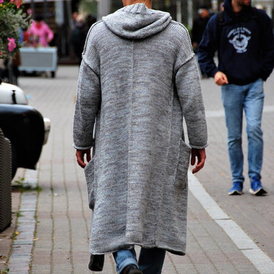 Cardigan Suelto Largo con Capucha - Suéter Abrigo Versátil - Image 10