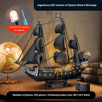 Maqueta de Barco de Papel Tiedani - Modelo 3D para Armar a Mano - Image 9