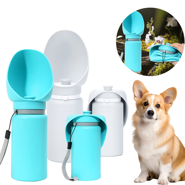 Bebedero Portátil Plegable para Mascotas - Botella de Viaje para Perros y Gatos
