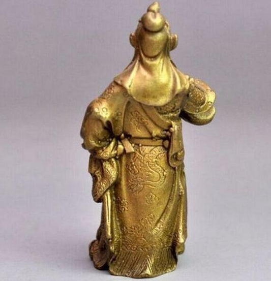Estatua de Bronce de Guan Gong con Sello del Dios de la Riqueza - Image 2
