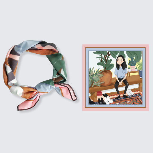 Pañuelo Estampado Primavera Otoño en Gasa Ligera - Image 29