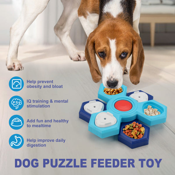 Comedero Puzzle Interactivo de 4 Capas para Perros - Comedero Lento Antideslizante