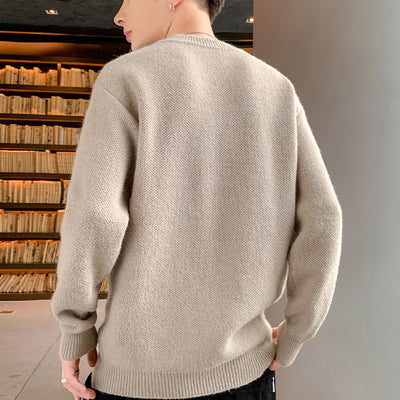 Suéter Suelto Cuello Redondo para Hombre - Abrigo Cálido Base - Image 11