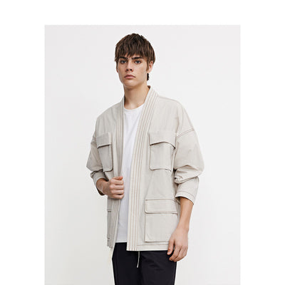 Chaqueta Ligera Estilo Japonés con Bolsillos Funcionales - Image 8