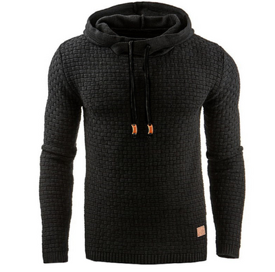 Sudadera con Capucha Jacquard para Hombre - Abrigo Cálido de Manga Larga - Image 17
