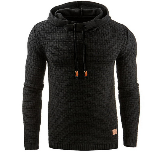 Sudadera con Capucha Jacquard para Hombre - Abrigo Cálido de Manga Larga - Image 17