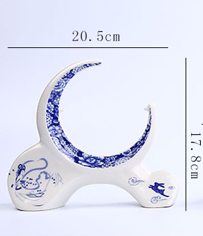 Juego de Tetera y Tazas de Cerámica Azul y Blanco - Image 13