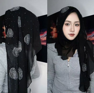 Pashmina Brillante con Cristales de Diamante Rosa - Image 16