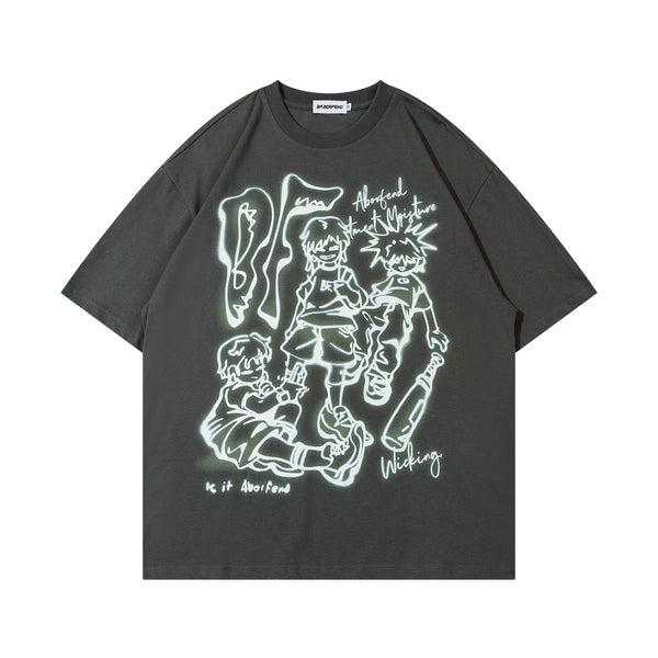Camiseta Suelta Unisex de Moda Casual